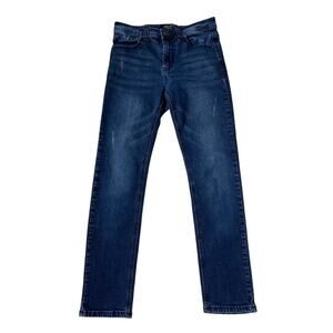 Smoke & Ash Men's 30X30 Jeans Premium Denim Dark Wash Straight Leg Distressed